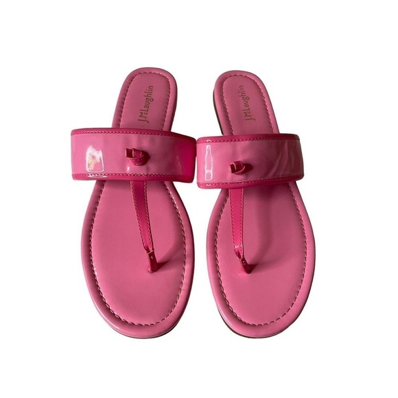 J Mclaughlin Leslie Flip Flop Thong Sandals Pink Size 11 M Flats - Picture 1 of 8